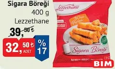 LEZZETHANE SİGARA BÖREĞİ 400 G fiyat ve kampanya bilgisi